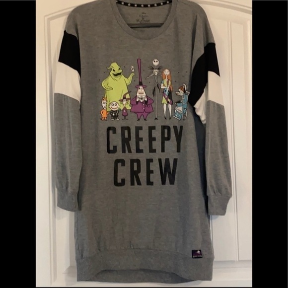 Disney Nitemare before Christmas Tim Burton’s Soft Nightshirt Creepy Crew m - Picture 1 of 6